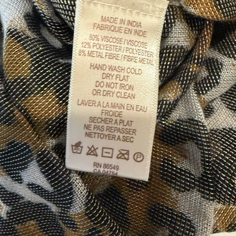 Metallic Leopard Print Infinity Scarf - Picture 3 of 4